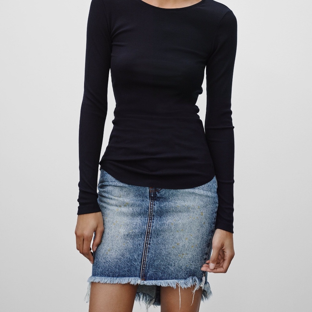 One Teaspoon | distressed denim jean skirt Y2K